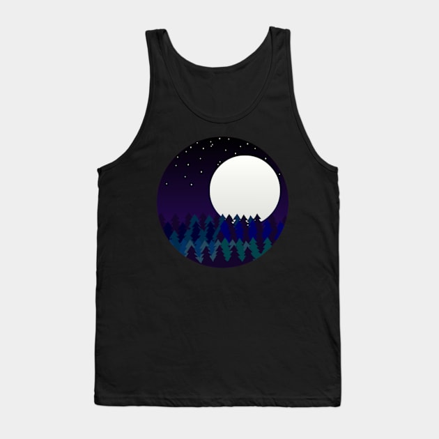 CIRCULAR LANDSCAPE WITH MOON Tank Top by RENAN1989